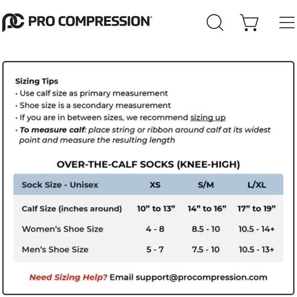 L/XL Pro Compression socks - Picture 2 of 2